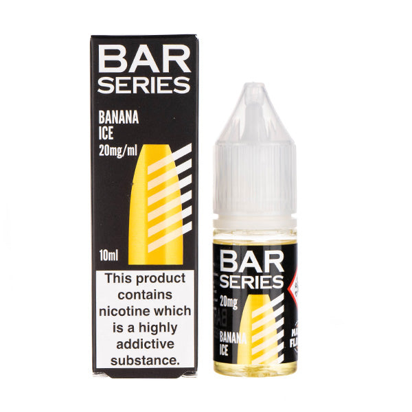 Banana Ice Nic Salt by Bar Series - box and bottle