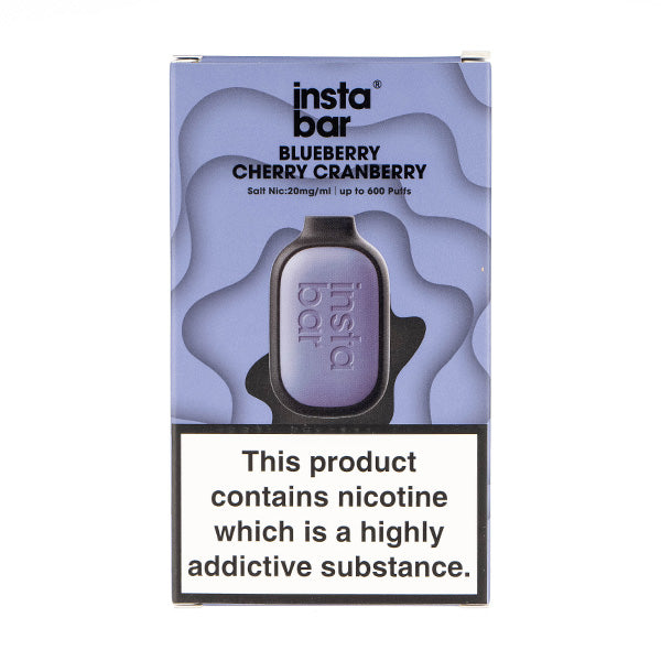 Instabar Air 600 Disposable Vape in Blueberry Cherry Cranberry