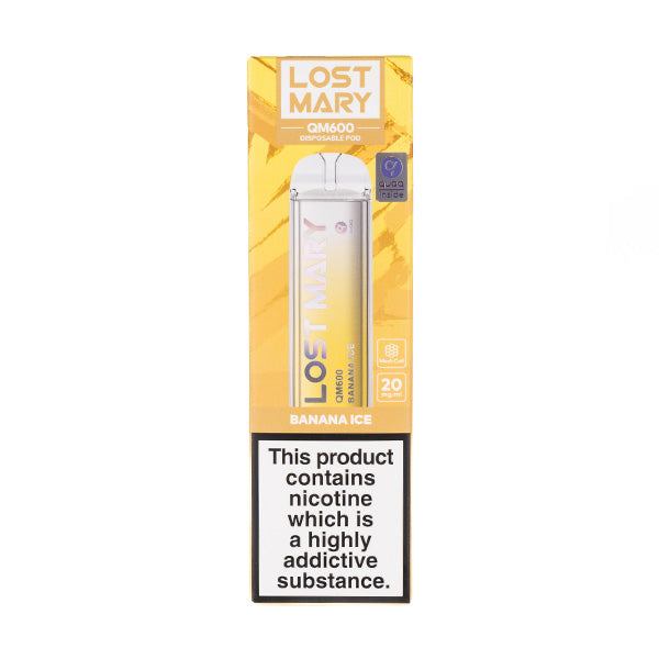 Lost Mary QM600 Disposable Vape in Banana Ice
