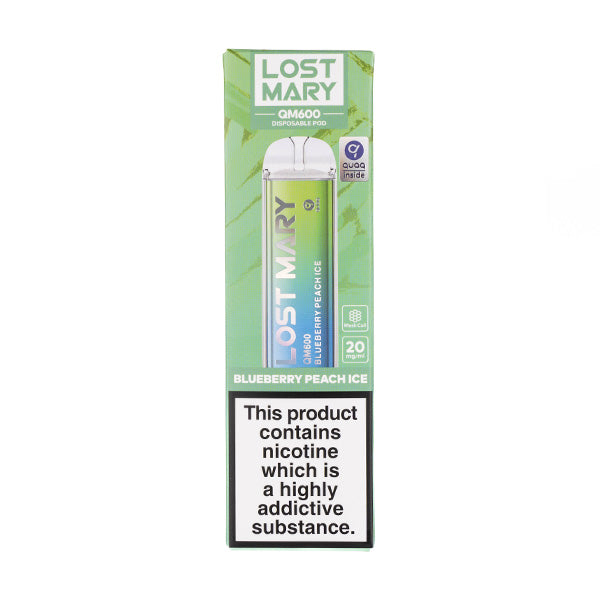Lost Mary QM600 Disposable Vape in Blueberry Peach Ice