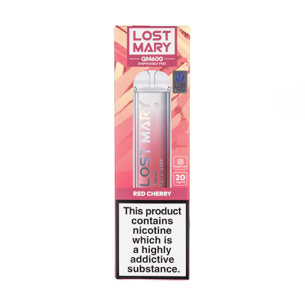 Lost Mary QM600 Disposable Vape in Red Cherry