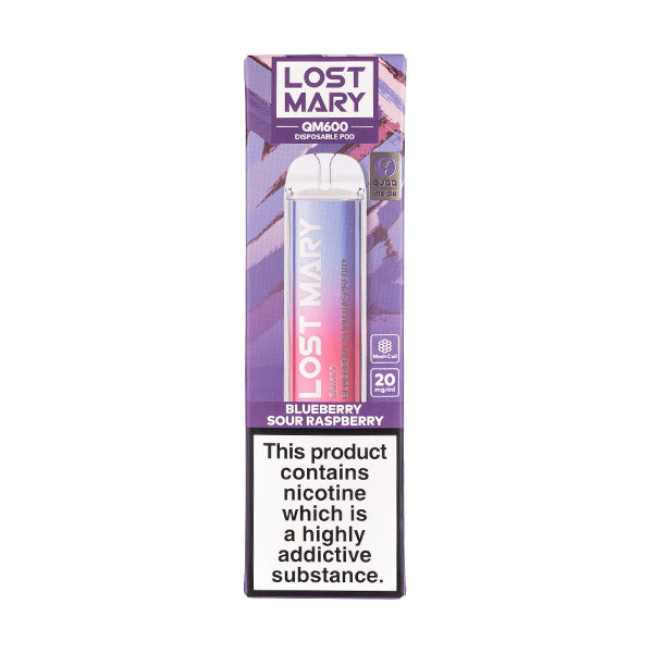 Lost Mary QM600 Disposable Vape Pen in Blueberry Sour Raspberry