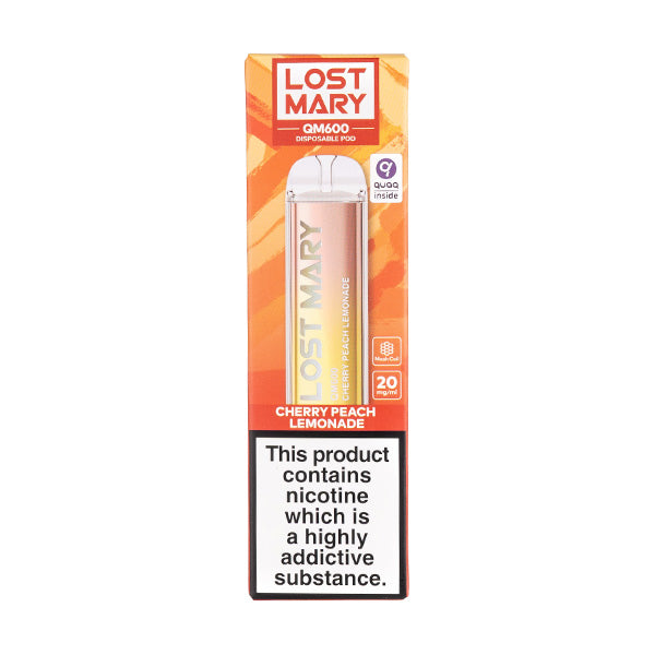 Lost Mary QM600 Disposable Vape Pen in Cherry Peach Lemonade