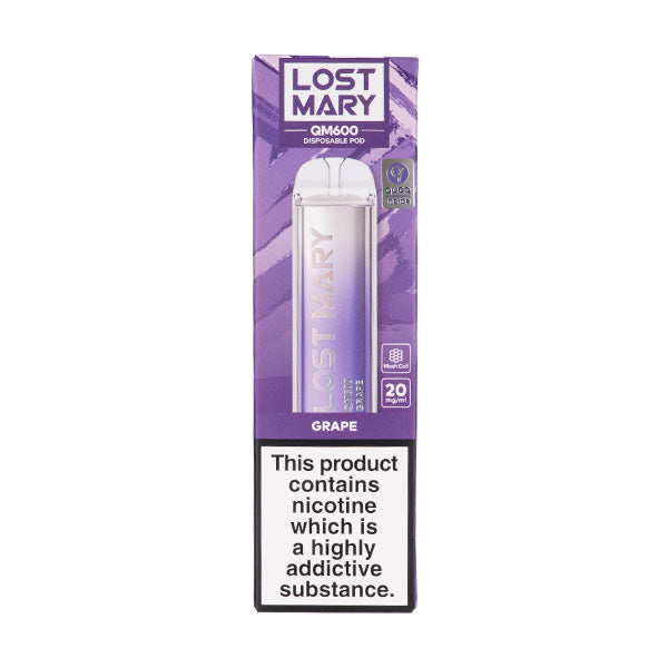 Lost Mary QM600 Disposable Vape Pen in Grape