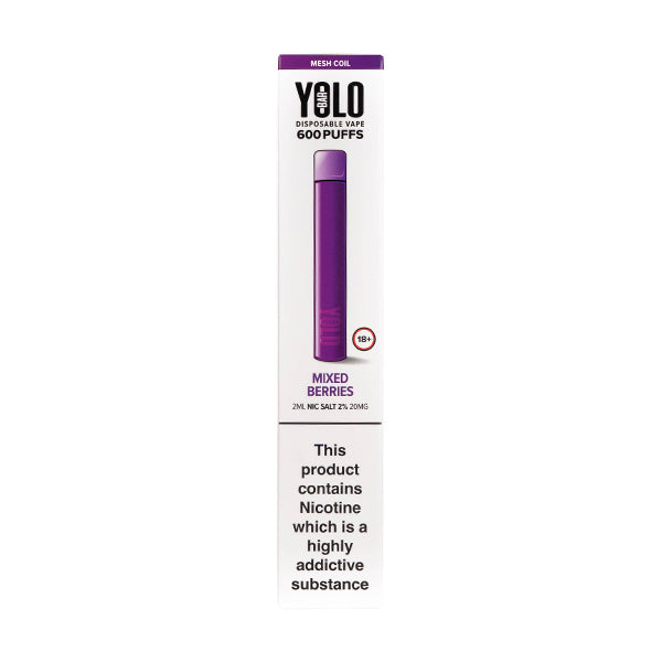 YOLO Bar M600 Mesh Disposable Vape in Mixed Berries