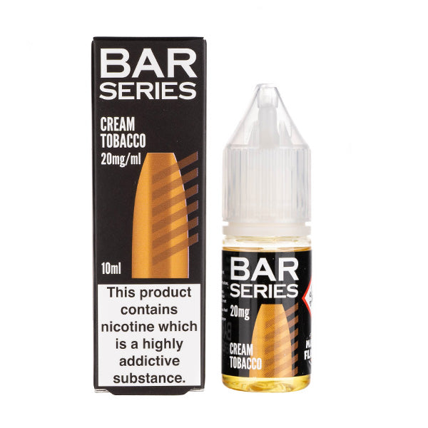 Cream Tobacco Nic Salt by Bar Series - Box and Bottle