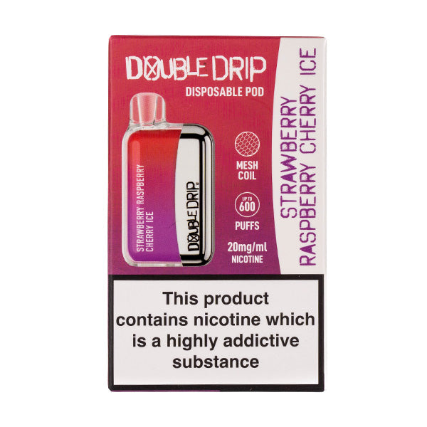 Double Drip Disposable Vape in Strawberry Raspberry Cherry Ice