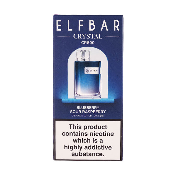 Elf Bar Crystal CR600 Disposable Vape in Blueberry Sour Raspberry