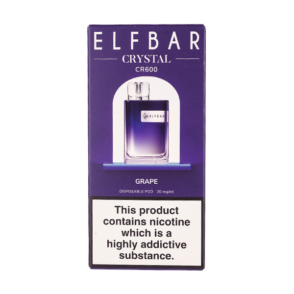 Elf Bar Crystal CR600 Disposable Vape in Grape