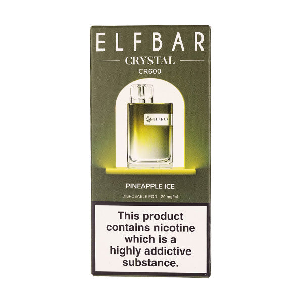 Elf Bar Crystal CR600 Disposable Vape in Pineapple Ice