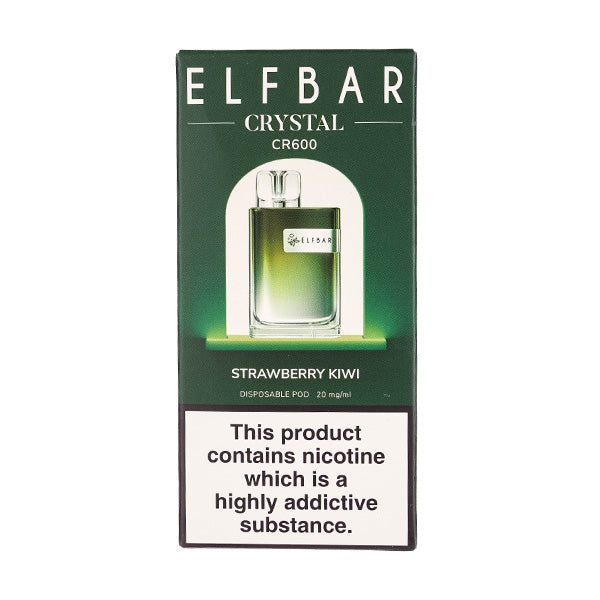 Elf Bar Crystal CR600 Disposable Vape in Strawberry Kiwi