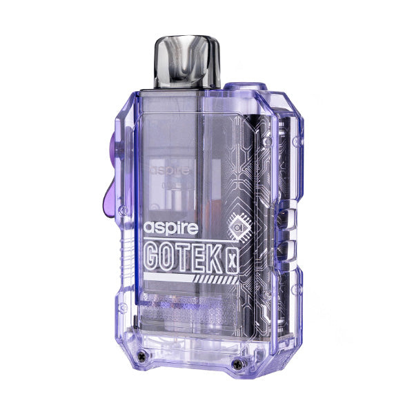 GoTek X Pod Kit by Aspire in Translucent Violet