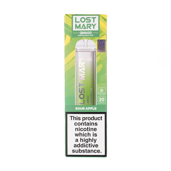 Lost Mary QM600 Disposable Vape in Sour Apple