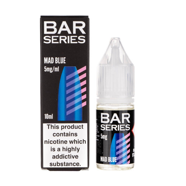 Mad Blue Nic Salt by Bar Series - box and bottle
