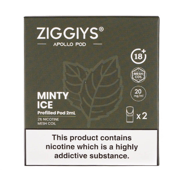 Minty Ice Apollo Prefilled Pods by Ziggiys