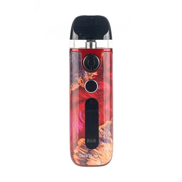 Novo 5 Pod Kit by SMOK in Red Stabilising Wood front facing