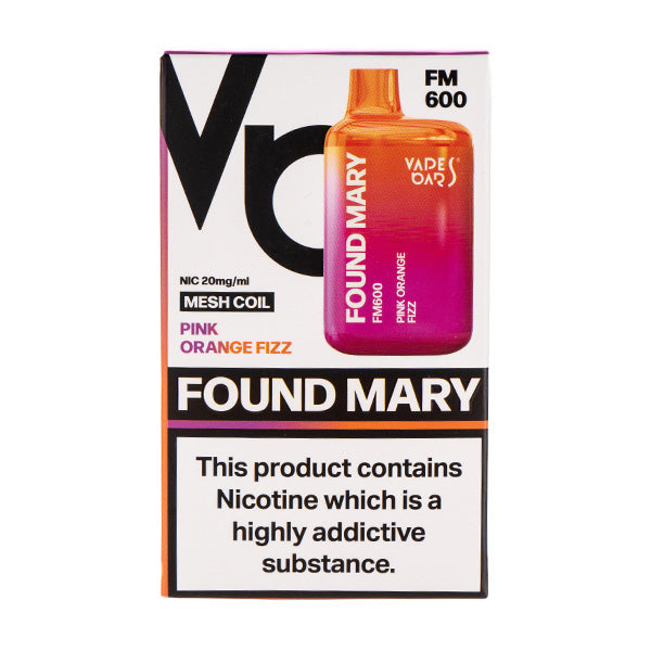 Pink Orange Fizz Disposable Vape by Found Mary