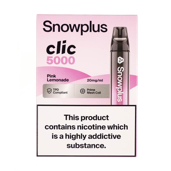 Snowplus Clic 5000 Disposable Vape in Pink Lemonade