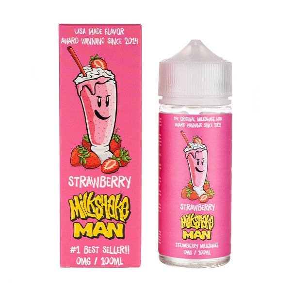 Strawberry 100ml Shortfill E-Liquid by Milkshake Man