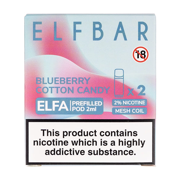 Blueberry Cotton Candy Elf Prefilled Pods by Elf Bar
