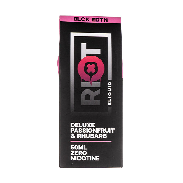 Deluxe Passionfruit Rhubarb 100ml Shortfill E-Liquid by Riot Squad