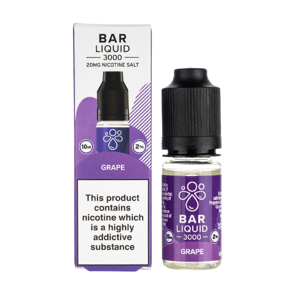 Grape Nic Salt E-Liquid by Bar Liquid 3000