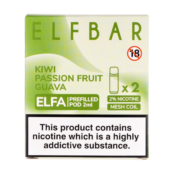 Kiwi Passion Fruit Guava Elfa Prefilled Pods by Elf Bar