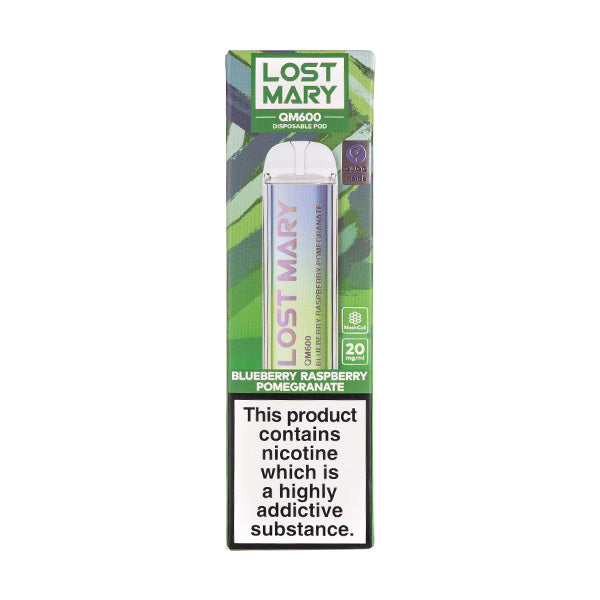 Lost Mary QM600 Disposable Vape Pen in Blueberry Raspberry Pomegranate
