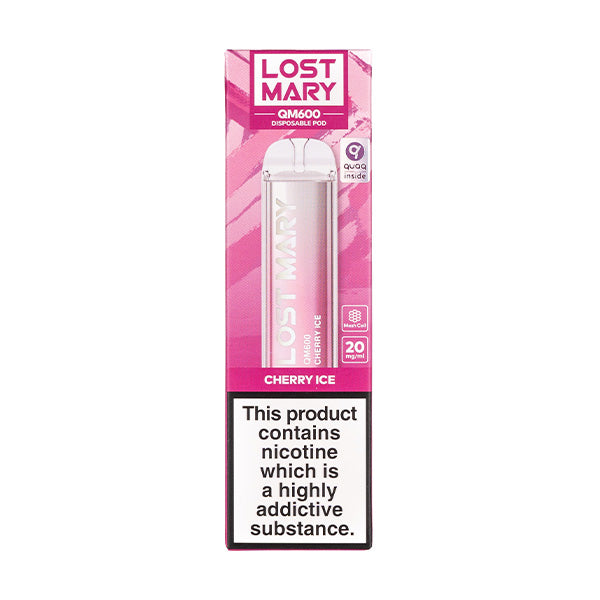 Lost Mary QM600 Disposable Vape Pen in Cherry Ice
