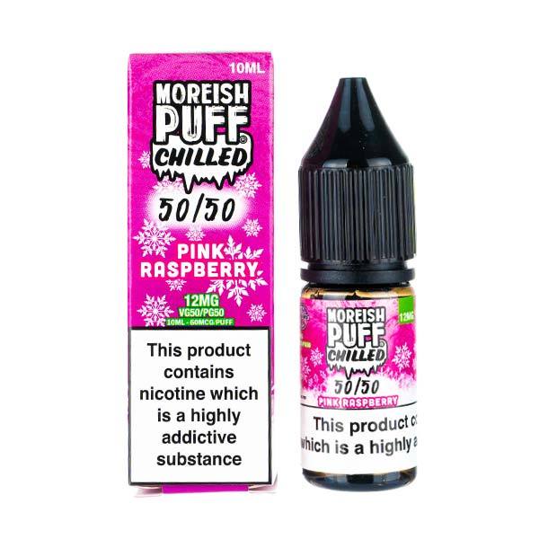 Pink Raspberry Chilled 50/50 E-Liquid by Moreish Puff