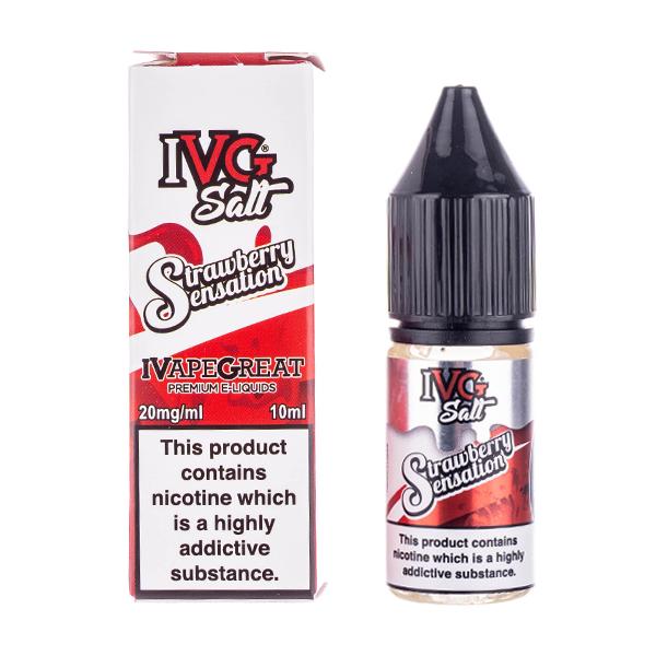 Strawberry Sensation Nic Salt E-Liquid by IVG