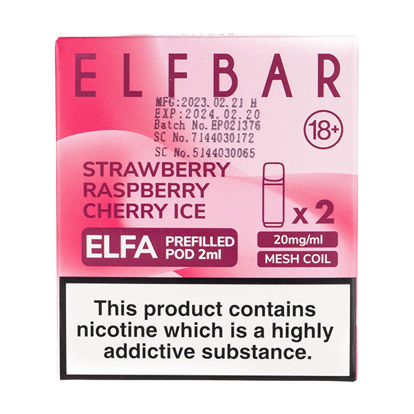 Strawberry Raspberry Cherry Ice Prefilled Pod by Elf Bar