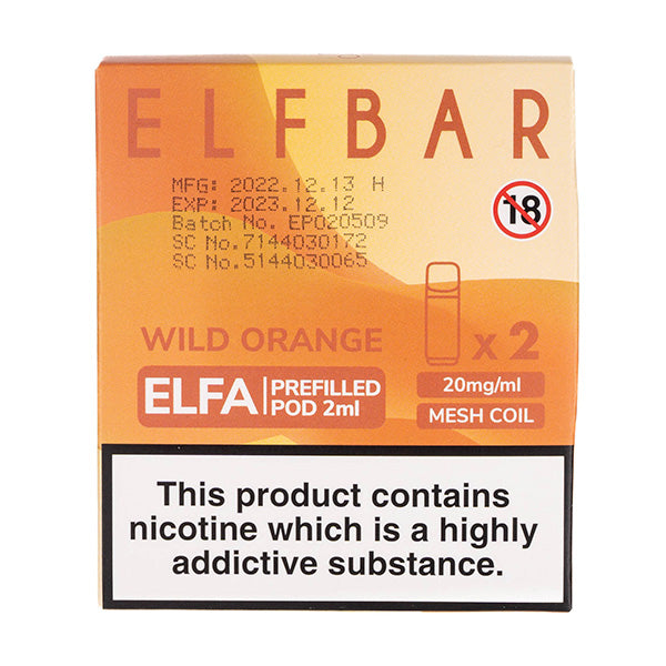 Wild Orange Elfa Prefilled Pods by Elf Bar 