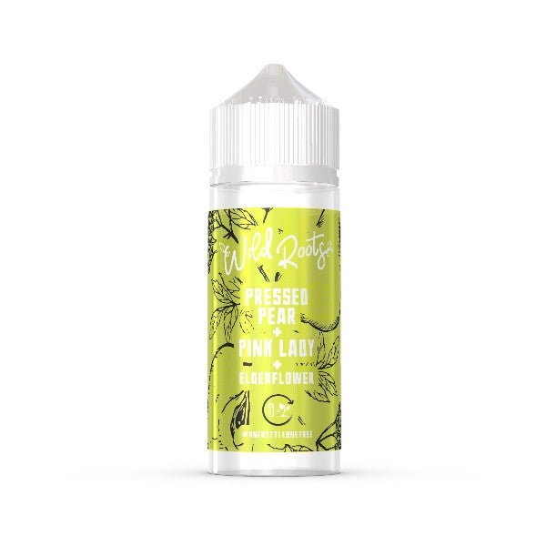 Pressed Pear, Pink Lady and Elderflower 100ml Shortfill E-Liquid by Wild Roots